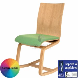 MOIZI 23 - cantilever chair with wooden frame