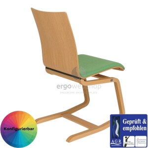 MOIZI 23 - cantilever chair with wooden frame