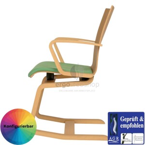 MOIZI 23 - cantilever chair with wooden frame