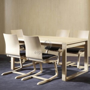 MOIZI 23 - cantilever chair with wooden frame