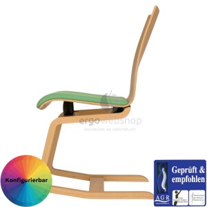 MOIZI 23 - cantilever chair with wooden frame