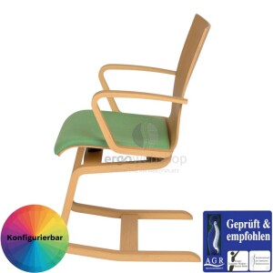 MOIZI 23 - cantilever chair with wooden frame