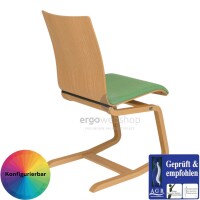 MOIZI 23 - cantilever chair with wooden frame