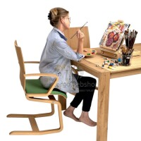 MOIZI 23 - cantilever chair with wooden frame