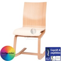 MOIZI 23 - cantilever chair with wooden frame