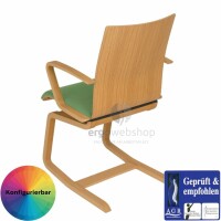 MOIZI 23 - cantilever chair with wooden frame