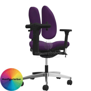 NowyStyl Rohde & Grahl duo-back - Office swivel chair without headrest with full upholstery (UPH)