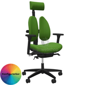 NowyStyl Rohde & Grahl duo-back - Office swivel chair with headrest and fully upholstered (UPH)