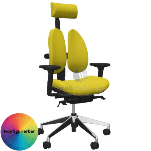 NowyStyl Rohde & Grahl duo-back - Office swivel chair with headrest and fully upholstered (UPH)