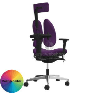 NowyStyl Rohde & Grahl duo-back - Office swivel chair with headrest and fully upholstered (UPH)