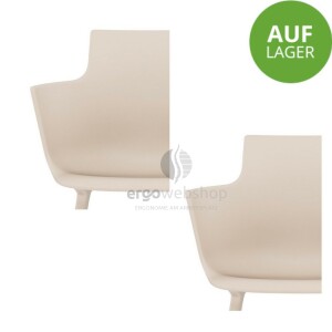 Varier Social Tilt in Cream - Dining chair with gentle tilting movement available immediately (in a double pack) - Display piece