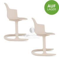 Varier Social Tilt in Cream - Dining chair with gentle tilting movement available immediately (in a double pack) - Display piece
