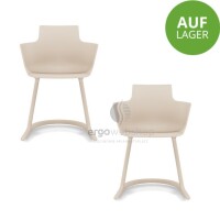 Varier Social Tilt in Cream - Dining chair with gentle tilting movement available immediately (in a double pack) - Display piece