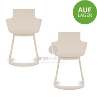 Varier Social Tilt in Cream - Dining chair with gentle tilting movement available immediately (in a double pack) - Display piece