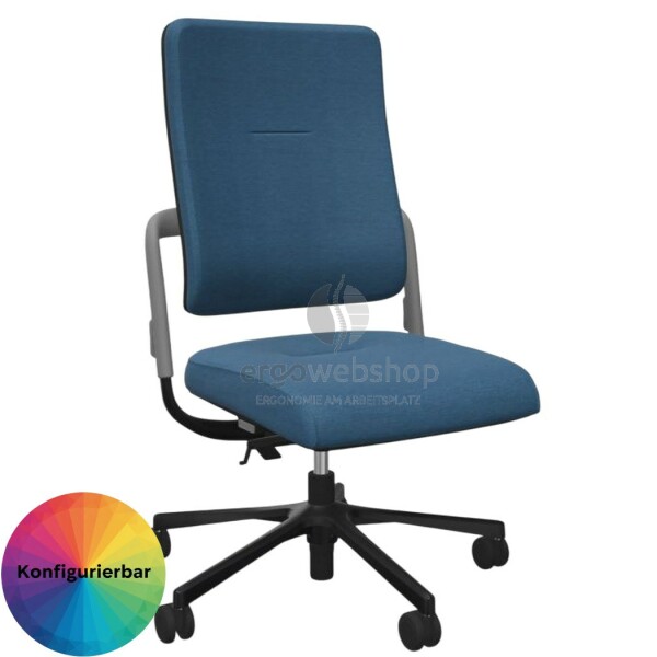NowyStyl Rohde & Grahl xenium with upholstered backrest and cover - office swivel chair without headrest (UPH/P, GS certificate type B)