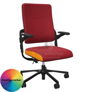 NowyStyl Rohde & Grahl xenium with upholstered backrest and cover - office swivel chair without headrest (UPH/P, GS certificate type B)