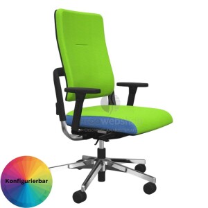 NowyStyl Rohde & Grahl xenium with upholstered backrest and cover - office swivel chair without headrest (UPH/P, GS certificate type B)