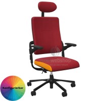 NowyStyl Rohde & Grahl xenium with upholstered backrest and cover - office swivel chair with headrest (UPH/P, GS certificate type B)