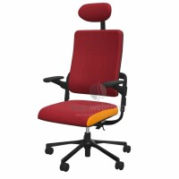 NowyStyl Rohde & Grahl xenium with upholstered backrest and cover - office swivel chair with headrest (UPH/P, GS certificate type B)