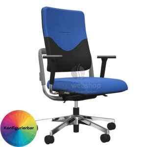 NowyStyl Rohde & Grahl xenium with upholstered backrest and cover - office swivel chair without headrest (UPH/P WAVE, GS Certificate Type B)