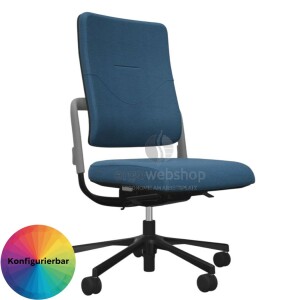 NowyStyl Rohde & Grahl xenium with upholstered backrest and cover - office swivel chair without headrest (UPH/P WAVE, GS Certificate Type B)