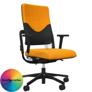 NowyStyl Rohde & Grahl xenium with upholstered backrest and cover - office swivel chair without headrest (UPH/P WAVE, GS Certificate Type B)