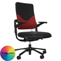 NowyStyl Rohde & Grahl xenium with upholstered backrest and cover - office swivel chair without headrest (UPH/P WAVE, GS Certificate Type B)