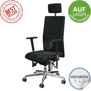 Haider BIOSWING 360 iQ - Office swivel chair with Visco foam and neck support - Bestseller (Display model)