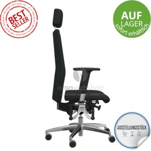 Haider BIOSWING 360 iQ - Office swivel chair with Visco foam and neck support - Bestseller (Display model)