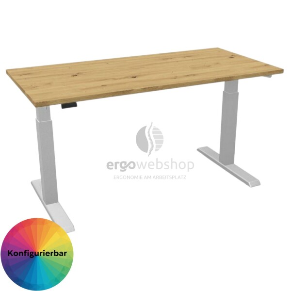 Hammerbacher elektrisch höhenverstellbarer Schreibtisch Mini Office (67,2 cm tief)