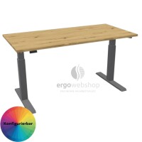 Hammerbacher elektrisch höhenverstellbarer Schreibtisch Mini Office (67,2 cm tief)