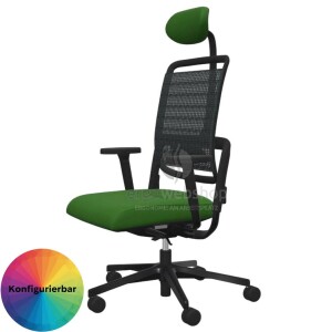 NowyStyl Rohde & Grahl xenium MESH - Bürodrehstuhl mit Kopfstütze (GS Zertifikat Typ B)