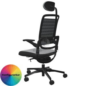 NowyStyl Rohde & Grahl xenium MESH - Bürodrehstuhl mit Kopfstütze (GS Zertifikat Typ B)