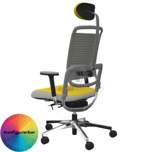 NowyStyl Rohde & Grahl xenium MESH - Bürodrehstuhl mit Kopfstütze (GS Zertifikat Typ B)