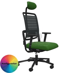 NowyStyl Rohde & Grahl xenium MESH - Bürodrehstuhl mit Kopfstütze (GS Zertifikat Typ B)