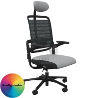 NowyStyl Rohde & Grahl xenium MESH - Bürodrehstuhl mit Kopfstütze (GS Zertifikat Typ B)