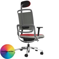 NowyStyl Rohde & Grahl xenium MESH - Bürodrehstuhl mit Kopfstütze (GS Zertifikat Typ B)