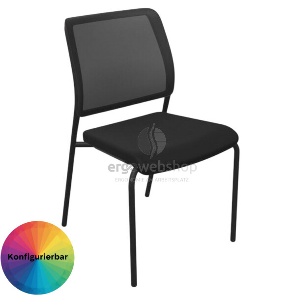 Dauphin Trend Office to-sync meet – Stackable Visitor Chair with Mesh Back