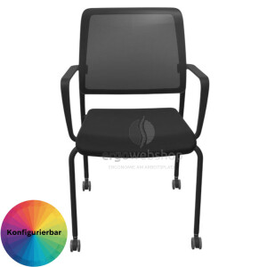 Dauphin Trend Office to-sync meet – Stackable Visitor Chair with Mesh Back