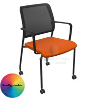 Dauphin Trend Office to-sync meet – Stackable Visitor Chair with Mesh Back