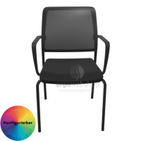 Dauphin Trend Office to-sync meet – Stackable Visitor Chair with Mesh Back