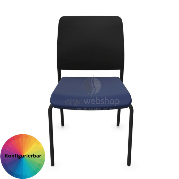 Dauphin Trend Office to-sync meet – Stackable Visitor Chair with Upholstered Back