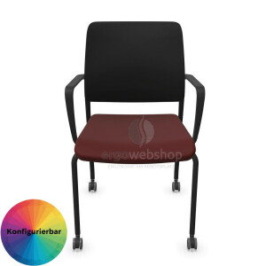 Dauphin Trend Office to-sync meet – Stackable Visitor Chair with Upholstered Back
