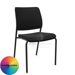 Dauphin Trend Office to-sync meet – Stackable Visitor Chair with Upholstered Back