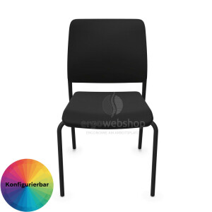 Dauphin Trend Office to-sync meet – Stackable Visitor Chair with Upholstered Back