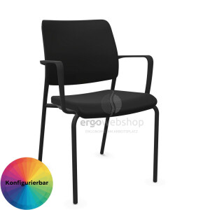 Dauphin Trend Office to-sync meet – Stackable Visitor Chair with Upholstered Back