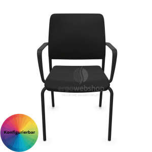 Dauphin Trend Office to-sync meet – Stackable Visitor Chair with Upholstered Back