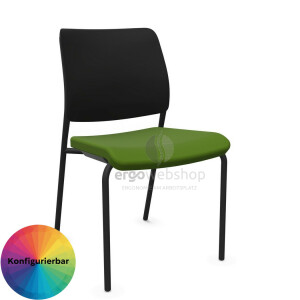 Dauphin Trend Office to-sync meet – Stackable Visitor Chair with Upholstered Back