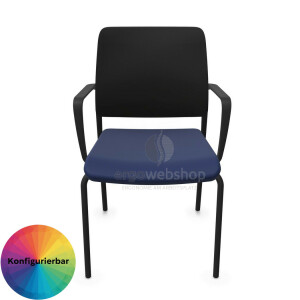 Dauphin Trend Office to-sync meet – Stackable Visitor Chair with Upholstered Back