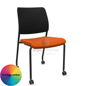 Dauphin Trend Office to-sync meet – Stackable Visitor Chair with Upholstered Back